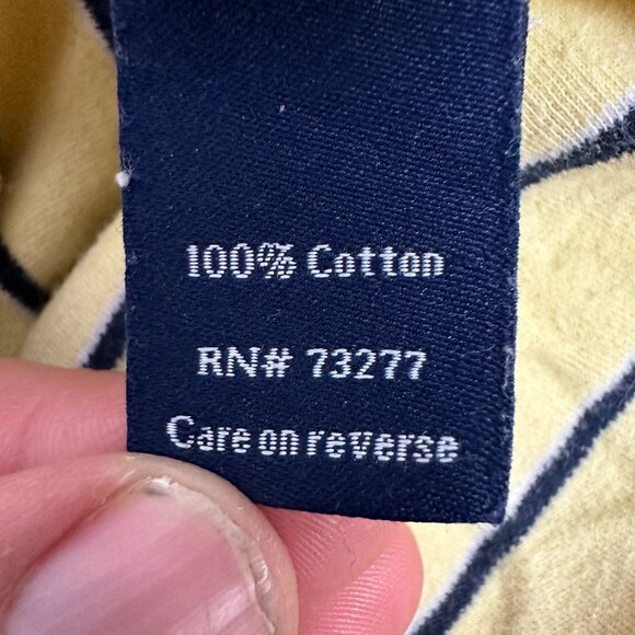 Croft & Barrow Men's Polo Shirt Size L Yellow Striped Short Sleeved - Picture 4 of 6